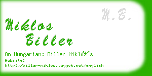 miklos biller business card